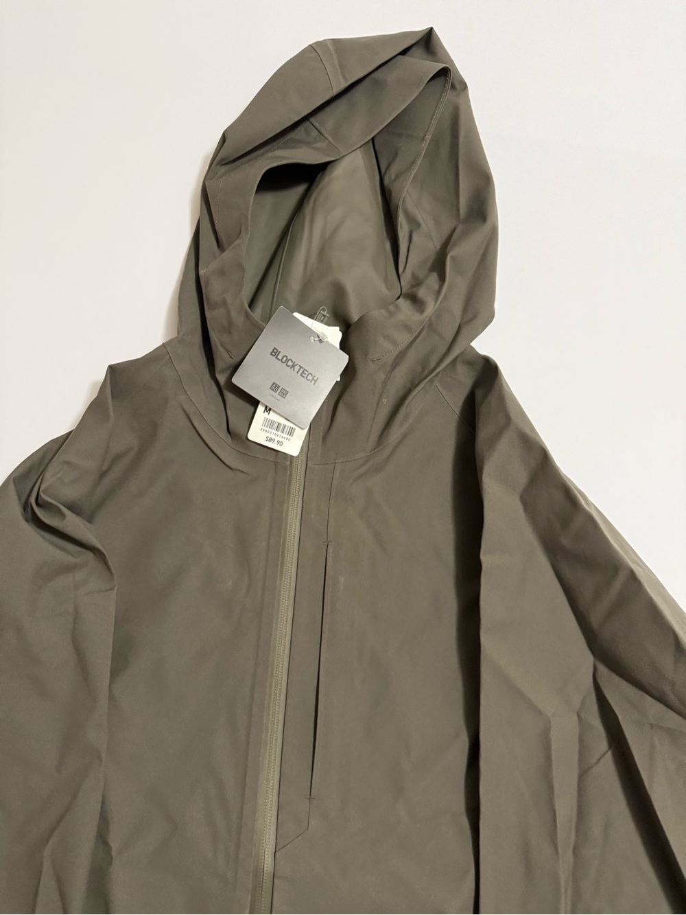 Uniqlo BlockTech Hooded Utility Jacket in Olive Drab